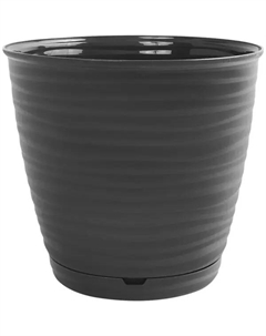 Горшок цветочный Saffron ø17.6 h16.2 см v2.6 л пластик черный Homwer