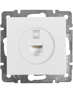 Розетка компьютерная встраиваемая Vesna cat 6 цвет белый Lezard
