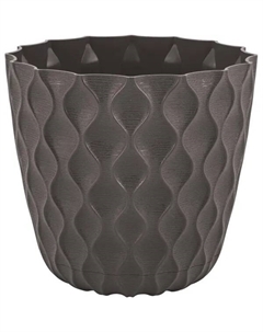 Горшок цветочный Wave ø17.5 h16 см v2.5 л пластик горький шоколад Ingreen