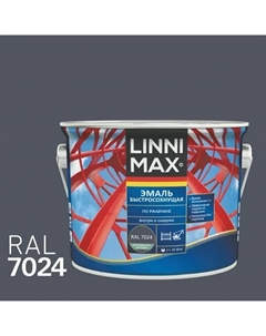 Грунт-эмаль по ржавчине Быстросохнущая шелковисто-матовая цвет серый 2.5 л Linnimax