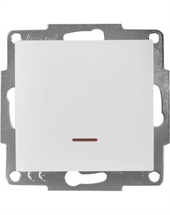 Выключатель Vesna с подсветкой цвет белый Lezard