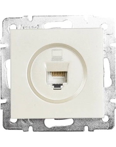 Розетка компьютерная Vesna цвет жемчужный белый перламутровый Lezard