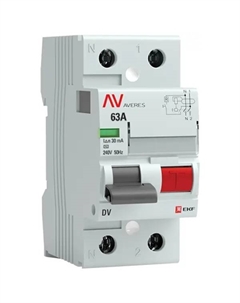 УЗО Averes DV 2P 63 A 30 мА 10 кА AC rccb-2-63-30-ac-av Ekf