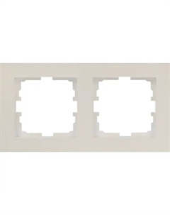 Рамка для розеток и выключателей Vesna 2 поста горизонтальная цвет жемчужный белый перламутровый Lezard