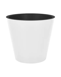 Кашпо London ø23 h20.8 см v 5л пластик белый Ingreen