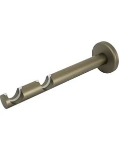 Держатель двухрядный с пластиковыми вставками металл цвет графит 2 см Orbis