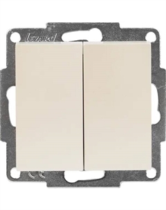 Выключатель Vesna 2 клавиши цвет жемчужный белый перламутровый Lezard