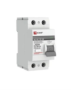 УЗО PROxima ВД-100 2P 63 A 300 мА 4.5 кА AC elcb-2-63-300-em-pro Ekf