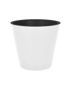 Кашпо London ø19 h17.3 см v3.3 л белый пластик Ingreen