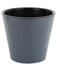 Кашпо London ø20 h18.3 см v4 л пластик серый Homwer