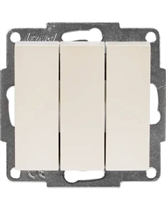 Выключатель Vesna 3 клавиши цвет жемчужный белый перламутровый Lezard