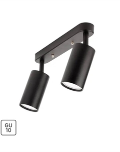 Спот поворотный Arton 2 лампы GU10 цвет черный Ritter