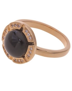 Кольцо с черным ониксом "Луна" Lj