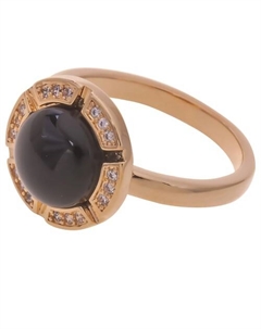 Кольцо с черным ониксом "Луна" Lj