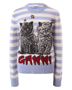 Шерстяной пуловер Ganni