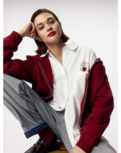 Оверсайз рубашка с принтом Sela