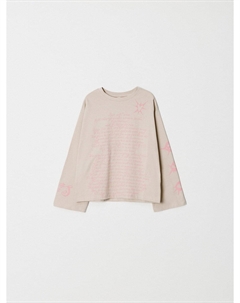 Лонгслив оверсайз с принтом для девочек Sela