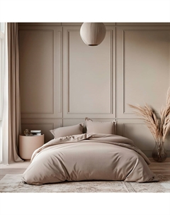 Пододеяльник евро, светло-коричневый Lameirinho