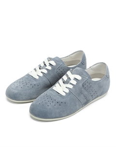 Голубые полуботинки из бархатистого велюра Respect premium