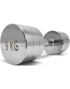 Гантель Fit, PRO, круглая, хромированная, 9 кг / шт. (DBRND9PCE) Unix