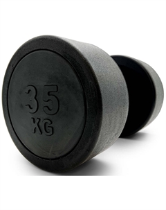 Гантель Fit, PRO, круглая, обрезиненная, 35 кг / шт. (DBRND35PBK) Unix