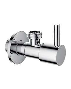 Кран угловой LEDEME LH507-1/2 НР/НР нерж сталь с отражателем хром Ledeme