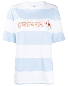 Полосатая футболка с логотипом Calvin klein jeans est. 1978