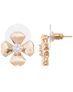 Серьги с хрусталем "Клевер 4 листа" Lj