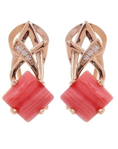 Серьги с родохрозитом "Нимфа" Lj