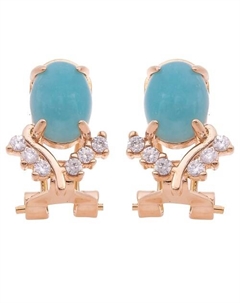 Серьги с амазонитом "Чайка" Lj