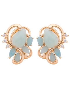 Серьги с амазонитом "Азалия" Lj