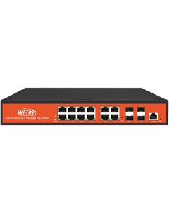 Коммутатор управляемый WI-PMS312GF L2 PoE 150Вт, порты 8 PoE GE + 4 Combo GE/SFP Wi-tek
