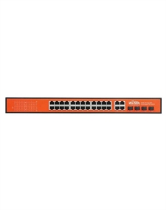 Коммутатор неуправляемый WI-PS328GF 400Вт, порты 24 PoE GE + 4 Combo GE/SFP Wi-tek