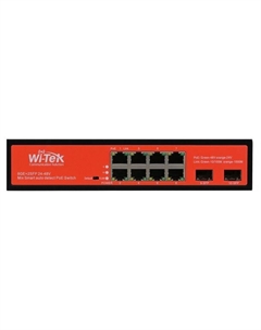 Коммутатор неуправляемый WI-PS310GF 150Вт, порты 8 PoE GE + 2SFP, режим VLAN Wi-tek