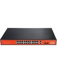 Коммутатор неуправляемый WI-PS526G v2 24 PoE порта 100Base-TX+2*Combo 1000Base-T/SFP, 22 порта PoE IEEE 802.3at/af до 30Вт на порт, 2 порта PoE Wi-tek