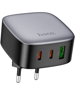 Сетевое зарядное устройство Hoco CS33A, 2xUSB-A, USB-C, USB-C, 30Вт, 3A, серый
