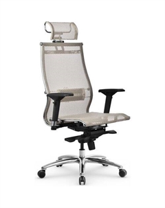 Кресло S-3.05 Infinity Easy Clean, на колесиках, сетка, молочный/молочный Метта