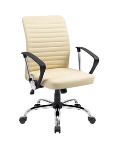 Кресло Dublin, на колесиках, экокожа, бежевый Defender