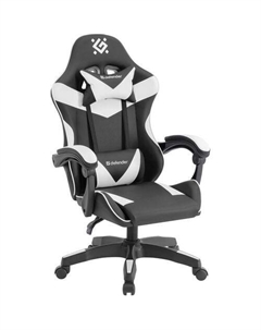 Кресло игровое Urana, на колесиках, экокожа, черный/белый Defender