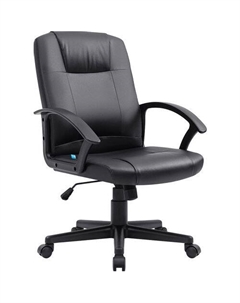 Кресло Paris, на колесиках, эко.кожа, черный Defender