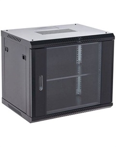 Шкаф коммутационный REXANT 04-0964-112 настенный, стеклянная передняя дверь, 9U, 600x501x450 мм Rexant