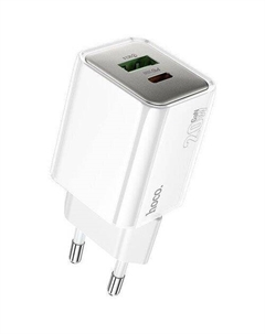 Сетевое зарядное устройство Hoco N46 Glorious, USB-A, USB-C, 20Вт, 3A, белый
