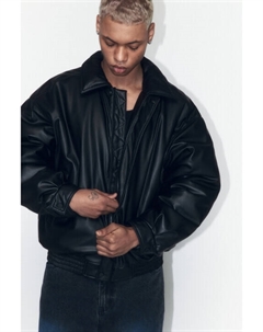 Куртка-бомбер из искусственной кожи на утеплителе Befree