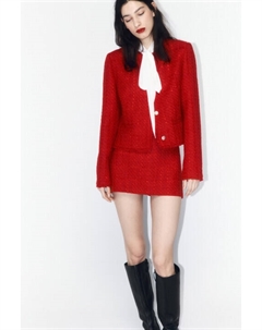 Юбка мини твидовая с высокой посадкой Befree