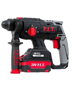 Перфоратор аккумуляторный PBH20H-22B/2, SDS-Plus, бесщеточный, 20В, 1.8Дж, 3реж, Ø22мм, 2акб, ЗУ, кейс P.i.t.