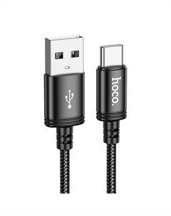Кабель USB(Am)-USB Type-C(m), экранированный, 3А, 3 м, черный, HOCO Radiance X91 (6931474788726) Hoco