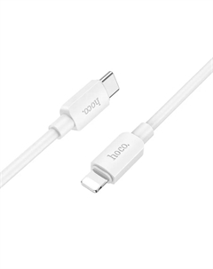 Кабель USB Type-C(M)-Lightning 8-pin(M), быстрая зарядка, 2.4А, Power Delivery 20 Вт, 1 м, белый, HOCO Hyper X96 (6931474799050) Hoco