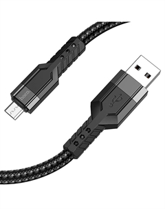 Кабель USB-Micro USB, 2.4A, 1.2м, черный HOCO U110 (6931474770585) Hoco