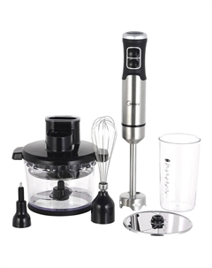 Блендер погружной Midea MC-BL801 2000Вт, 600мл, серебристый/черный (MC-BL801)