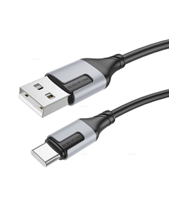 Кабель USB-USB Type-C, 3А, 1 м, черный, Borofone Creator BX101